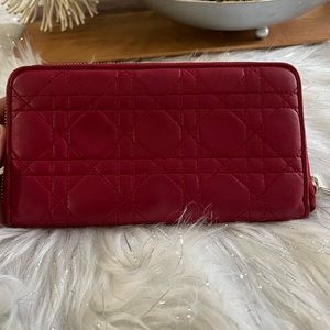 Christian Dior Cannage Zippy Wallet (Authentic)